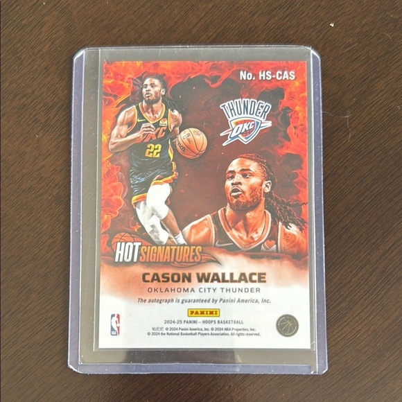 Cason Wallace NBA Hoops Hot Signatures Card - Picture 2 of 2